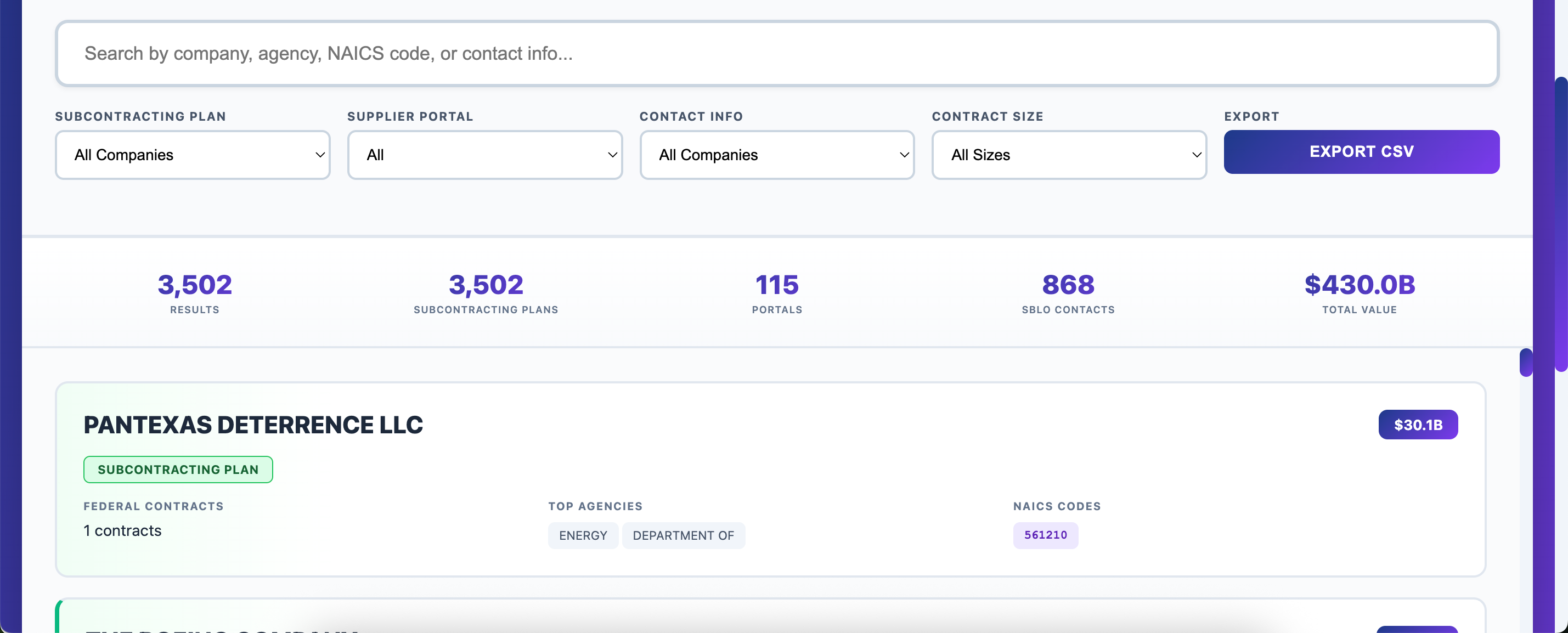 Federal Contractor Database thumbnail 4